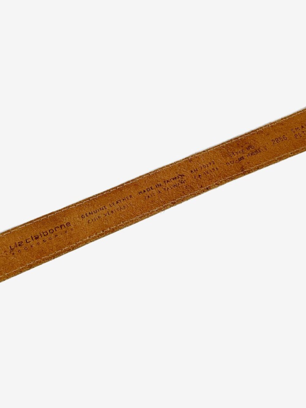 Vintage brown leather belt with braided belt loop / size Small - Picture 6 of 6
